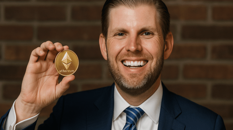 Eric Trump's Ethereum Bet Pays Off with 28% Gain Eric Trump Ethereum