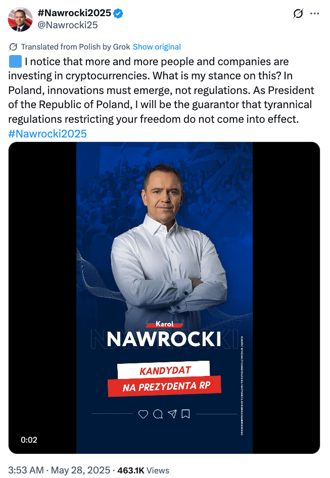 Zondacrypto CEO Warns New Poland Crypto Law Could “Destroy†Industry Poland’s President Karol Nawrocki
