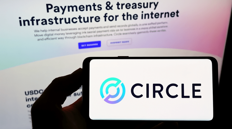 circle logo on a phone