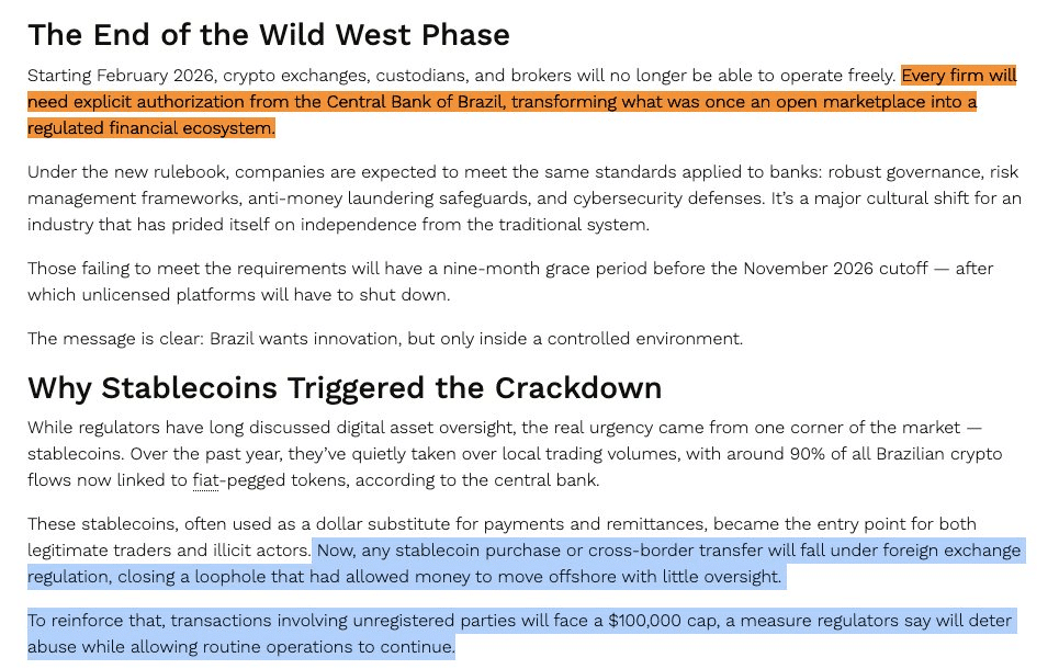 Brazil’s Central Bank Introduces Landmark Crypto Licensing Regime Brazil central bank’s crackdown on stablecoins