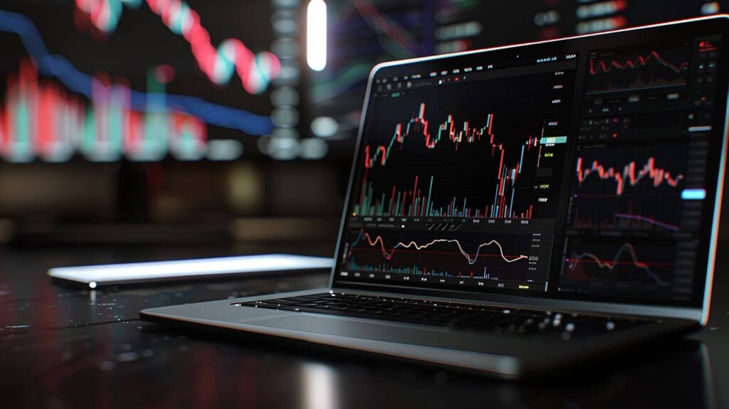 BlockDAG Enters Its Final Presale Stretch at $0.003 as Shiba Inu Reacts to Whales & Tron Eyes Distant Targets A laptop on a desk with a trading screen