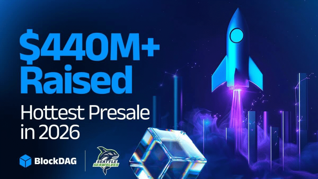 BlockDAG Enters Its Final Presale Stretch at $0.003 as Shiba Inu Reacts to Whales & Tron Eyes Distant Targets BlockDag banner that shows the ICO has raised over $440 million